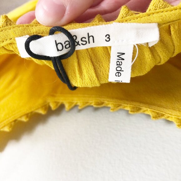 New BA&SH French Crepe Elevated Basic Camisole Tank Top Embroidered Blouse Shirt - Picture 7 of 10